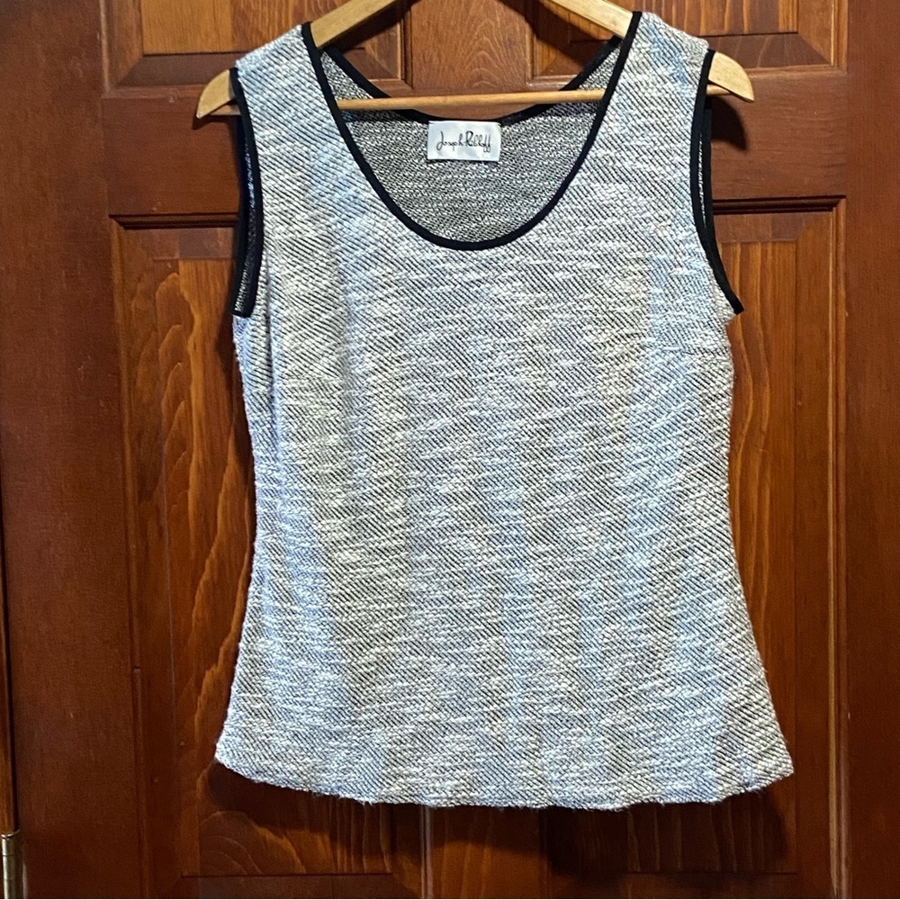 Joseph Ribkoff Women's Black and White Sleeveless Top - Picture 4 of 7